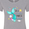 thumbnail image 4 of Inktastic Be a Mermaid Make a Splash Blue Mermaid Tail Women's T-Shirt, 4 of 5