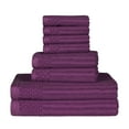 thumbnail image 3 of Luxurious Soft Cotton 8-Piece Towel Set, Plum by Blue Nile Mills, 3 of 9