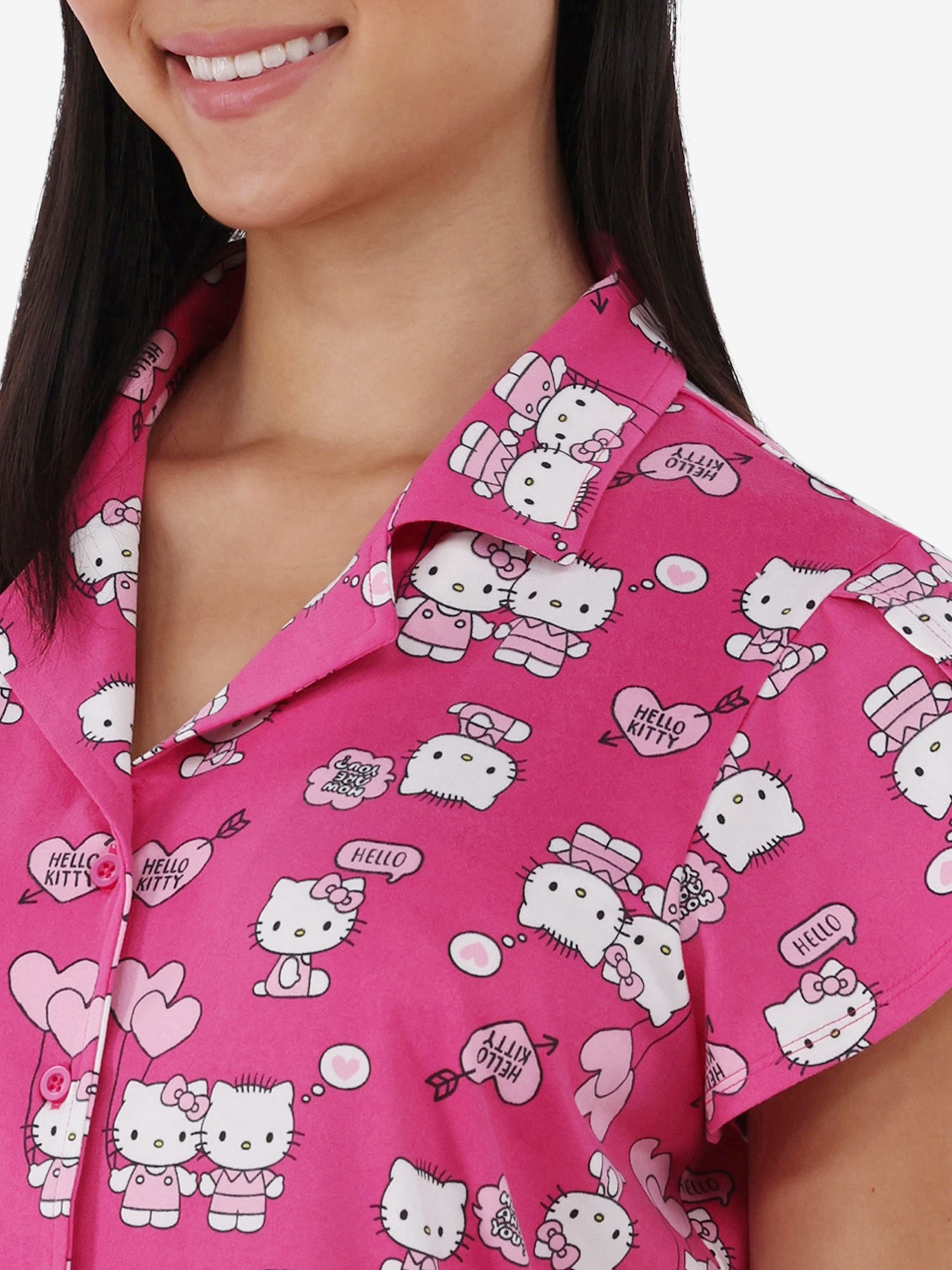 Hello Kitty Women's Valentine's Day 2 Piece Pajama Set, Sizes XS-3X