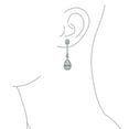 thumbnail image 2 of Bling Jewelry Womens Art Deco Dangle Chandelier Earrings CZ Teardrop Gemstone, 2 of 4