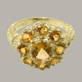 thumbnail image 5 of LBG British Made 18k Yellow Gold ring with Natural Citrine Womens Statement Ring - 33 size options - Size 11, 5 of 8