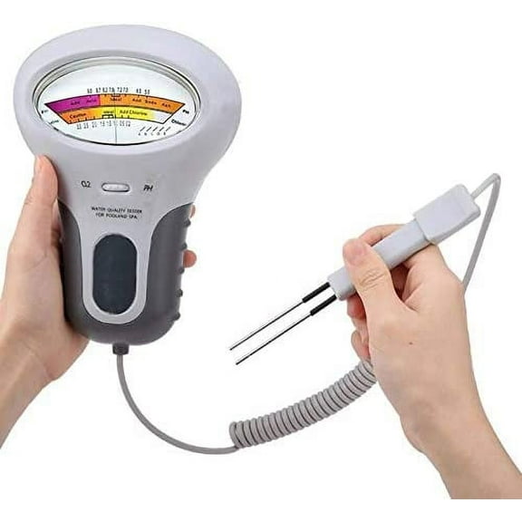 Chlorine Ph Meter Pool Tester, Ph/Cl2 Chlorine Tester Cl2 Level Meter Test Spa Water Quality Analysis Monitoring Monitor Analyzer
