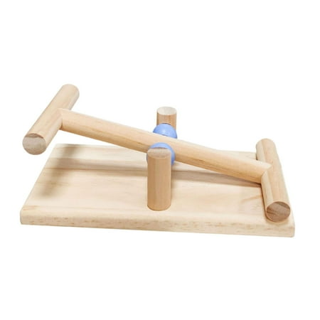Fzaqwen Parrot Perch Interactive Play Toy Birds Accessories Wood Perches Bird Cage Perch Style C