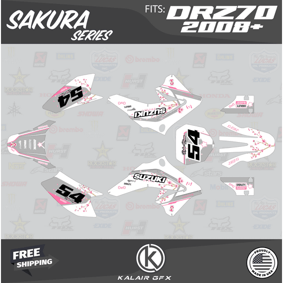 Kalair GFX Graphics Kit for Suzuki DRZ70 (2008-2019) Sakura Series