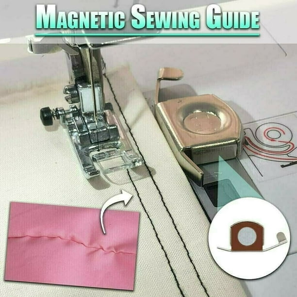 Kit Guide De Couture Magnétique + 20 Clips - Accessoires Machine à Coudre Précis Et Pratiques Guide Magnétique Couture Droite