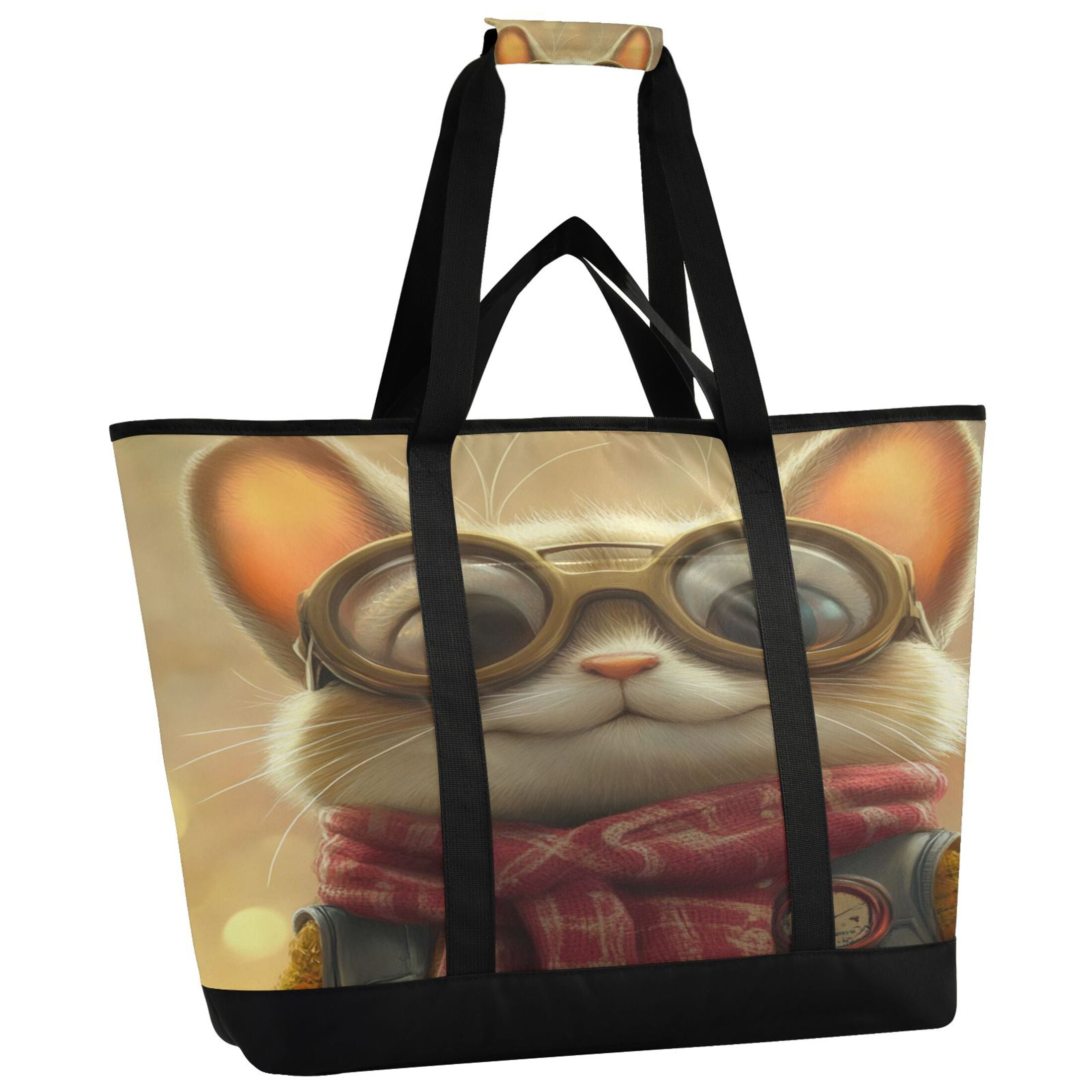 Large Hand-held Ice Pack Picnic Bag Insulation and Refrigeration Suitable for Shopping Picnics and Camping Super Cute Cat
