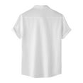 thumbnail image 4 of WQQZJJ 2025 Summer Saving Mens Short Sleeve Button Down Shirts Wrinkle Free Dress Shirts Casual Polka Shirt with Pocket,White-L, 4 of 9
