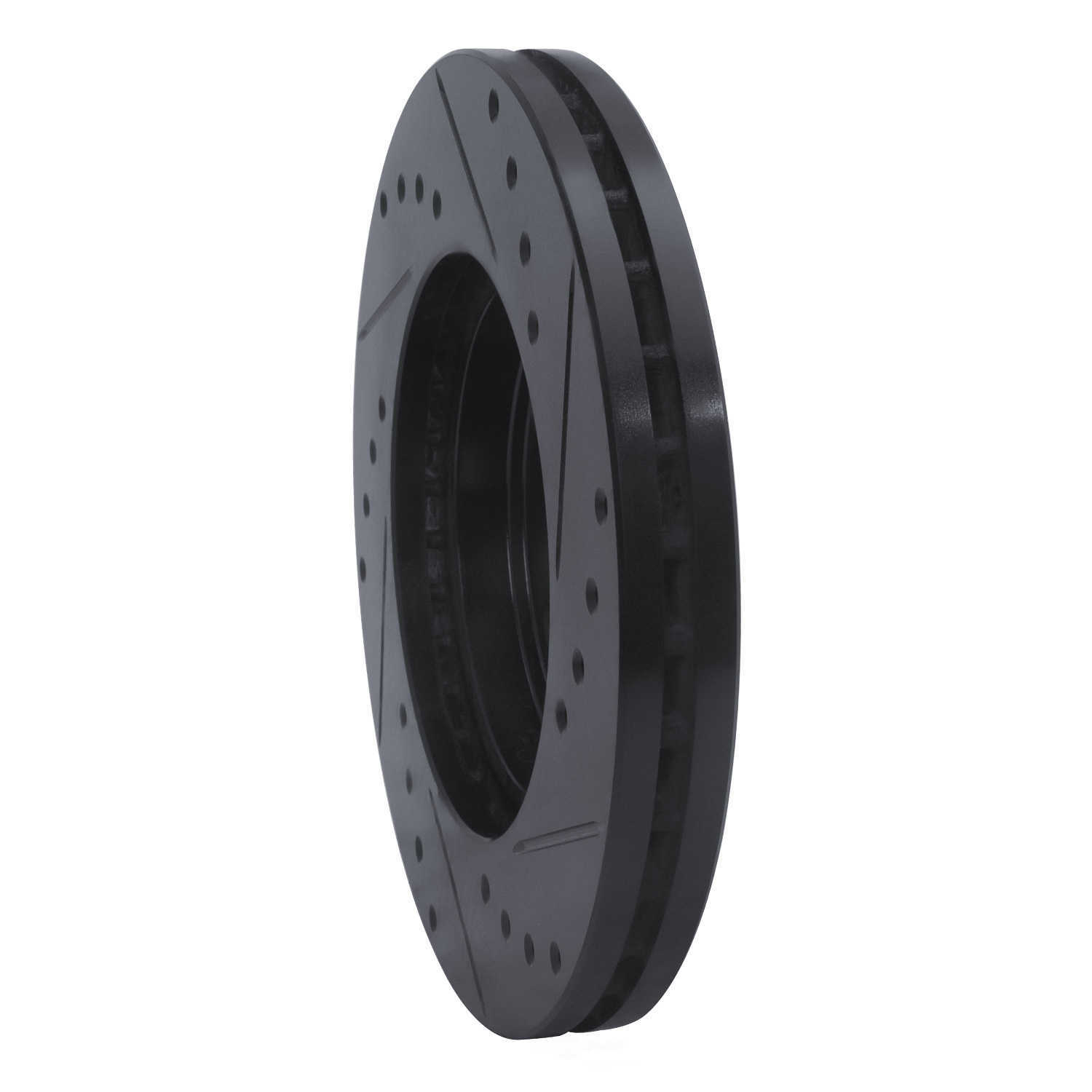 Dynamic Friction Company 633-76057L DFC Brake Rotor - Drilled And Slotted - Black