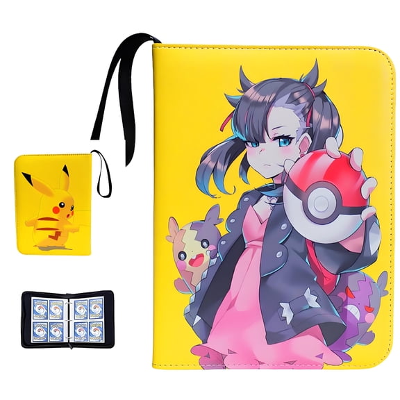 4 Pocket Card Binder 400 Card Holder Album, Trading Cards Holder Zipper Binder for Girl Teen Collection