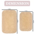thumbnail image 3 of Home Weavers Radiant Collection 100% Cotton Non-Slip Bathroom Rug Set Machine Washable Bathroom Rug-17"x24", Bath Rug- 21"x34", Linen Color 2 Piece Bath Rug set, 3 of 9