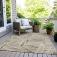 thumbnail image 6 of Addison Rugs Chantille Indoor/Outdoor Transitional Geometric Beige Washable Rectangle Rug, 10' x 14', 6 of 6