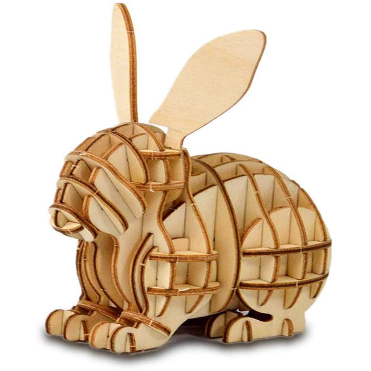3D Wooden Puzzle Toys for Kids Adults Wooden Animal Rabbit Model Puzzle, Mechanical Puzzles Jigsaw Puzzle Toys Model Kits Assemble Puzzle Educational Toys Gifts for Kids Adults Boys Girls - image 1 of 9