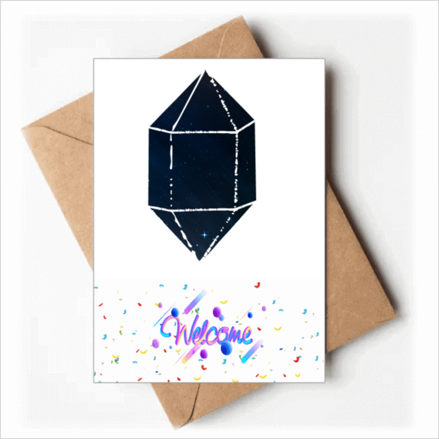Star Crystal Blue Universe Sky Fantasy Welcome Back Greeting Cards Envelopes Blank
