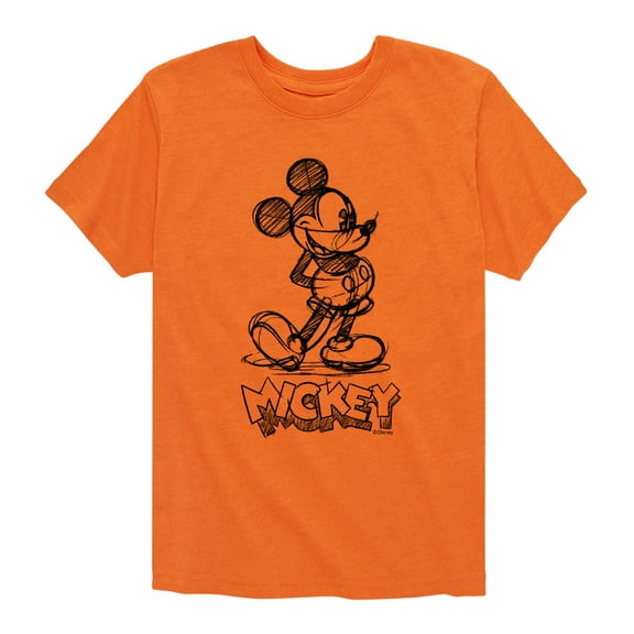Mickey & Friends - Mickey Sketch - Toddler And Youth Short Sleeve Graphic T-Shirt