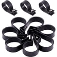 thumbnail image 1 of 60Pcs Plastic Cable Clamp R Type Screw Mounting Cord Fastener Cable Clips with Screws for Wire Management Cable Conduit (1/2inch, Black), 1 of 5