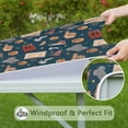 thumbnail image 6 of Blue Basketball Related Items Pattern Square Fitted Tablecloth with Elastic Edge,Square Table Cover,Washable Elastic Table Cover for Home Kitchen Party Decor 34"x34", 6 of 6