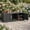 Black, 2 doors, variant on HDPE Outdoor Storage Cabinet with Waterproof UV-Resistant, Small Garden Storage Box with 2 Doors, for Patio, Pool, Gray