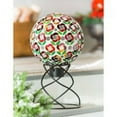 thumbnail image 3 of Evergreen 10" Mosaic Glass Gazing Ball, Poinsettia, 3 of 3
