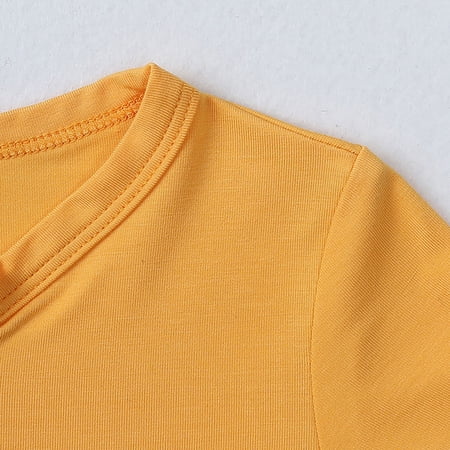 LEEy-world Baby Bodysuit Baby Solid Color Romper Zipper Onesie Fiber Fabric Natural and Comfortable Baby Boy (Yellow 3-6 Months)