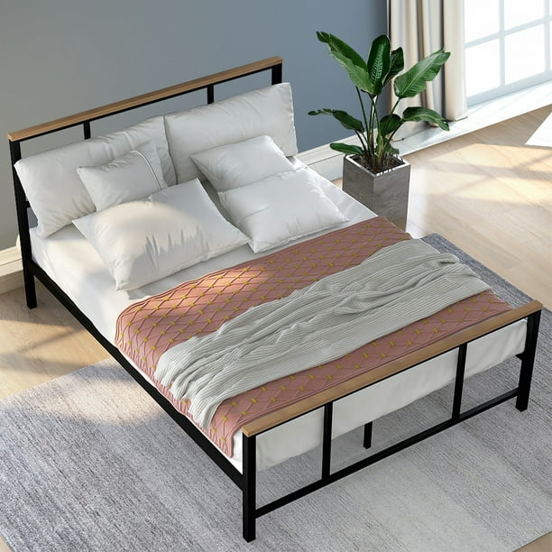 39 Inches Twin Platform Bed With Wood, How Long Is A Twin Size Bed Frame