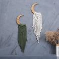 thumbnail image 4 of Tapiz de madera ANROYE de macramé para colgar en la pared, diseño bohemio y luna, 4 of 7
