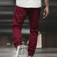 thumbnail image 5 of UTTOASFAY Mens Pants Men's Long Casual Sport Pants Fit Trousers Running Joggers Sweatpants Wine 20(XXXXXXL), 5 of 5
