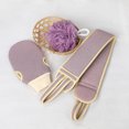 thumbnail image 2 of CSChome Shower Ball Set Bath Towel Set 1 Set Soft Long Strip Water Absorption Reusable Three Piece Set Cleaning Portable Back Scrubber Shower Ball, 2 of 7