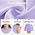 thumbnail image 4 of Actgleam Girls Short Sleeve Tutu Dress Birthday Wedding Party Tulle Dresses,Sizes 5-12,Purple, 4 of 10