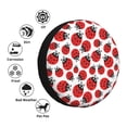 thumbnail image 4 of Salouo Cartoon Ladybug Print Spare Tire Cover 14-17 inch Spare Tire Protector Universal Tough Tire Wheel Cover for Trailer SUV and Truck-15 inch, 4 of 6