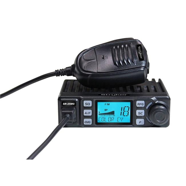Stryker SR25MC 10 m Compact 20 watt Pep AM and FM Amateur Radio with Selectable 7 Color LCD Display and 6 Level Dimmer