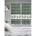 thumbnail image 3 of Farmhouse Green Plaid Bathroom Window Curtain, Vintage Country Cock Checkered Light Filtering Coffee Kitchen Curtains, Bedroom Living Room Curtains 2 Panel 84"x63", 3 of 6