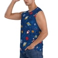 thumbnail image 3 of Fotbe Space Men's Camiseta sin Mangas Estampada para Hombres, Playera Casual para Gimnasio, Entrenamiento, Playa-XX-Large, 3 of 7
