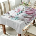 thumbnail image 4 of Ryvnso Christmas Santa and Deer Rectangle Table Cloth Tablecover Dinning Tablecloth 60"x60", 4 of 8