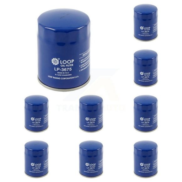 LOOP Engine Oil Filter (9 Pack) for Car Chevrolet GMC Silverado 1500 Sierra 2500 HD Cadillac Oldsmobile Buick DeVille Envoy Trailblazer Yukon Tahoe Rendezvous Cutlass Supreme Regal XL 3500 KLO-100243