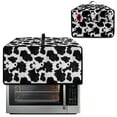 thumbnail image 2 of Renewold Toaster Oven Protector Washable Dustproof Convection Oven Air Fryer Protective Case Polyester Small Appliance Cover Home Decoration, 22.5 x 18.5 x 13 Inches, Black Cow Print, 2 of 7