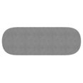 thumbnail image 2 of Contemporary Velvet & Metal Bench in Grey & Silver, 2 of 6