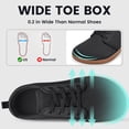 thumbnail image 3 of vibdiv Women Breathable Barefoot Shoes Wide Toe Box Minimalist Zero Drop Sole Non Slip Walking Shoes Casual Running Sneakers Black Size 6, 3 of 6