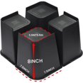 thumbnail image 1 of MQ Furniture Risers 8 Inch 4 Pack Black Support 7000LBs, Oversized Furniture Risers for Dorm Beds Frame, Sofa, Desk, Couch, Chairs Legs, 1 of 6