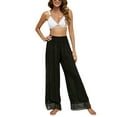 thumbnail image 3 of SAYOO pantalones de playa de encaje femenino fluoroscopia de encaje delgado fiesta de ocio de primavera pantalones de pierna ancha sueltos SAYOO moda, 3 of 7
