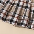 thumbnail image 5 of Toddler Baby Girl Fall Winter Skirt Set Turtleneck Ribbed Long Sleeve T-Shirt Top and Plaid Skirts Dress 2Pcs Party Holiday Skirt Outfits, 5 of 7