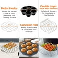 thumbnail image 3 of Hot Air Fryer Accessories 10pcs, Accessories Set Fryer Set Accessories Baking Accessories Bread Baking Basket Pizza Pan Silicone Mat Cooking Grate Fryer Recipe for 7 Inch Air Fryer, 3 of 7