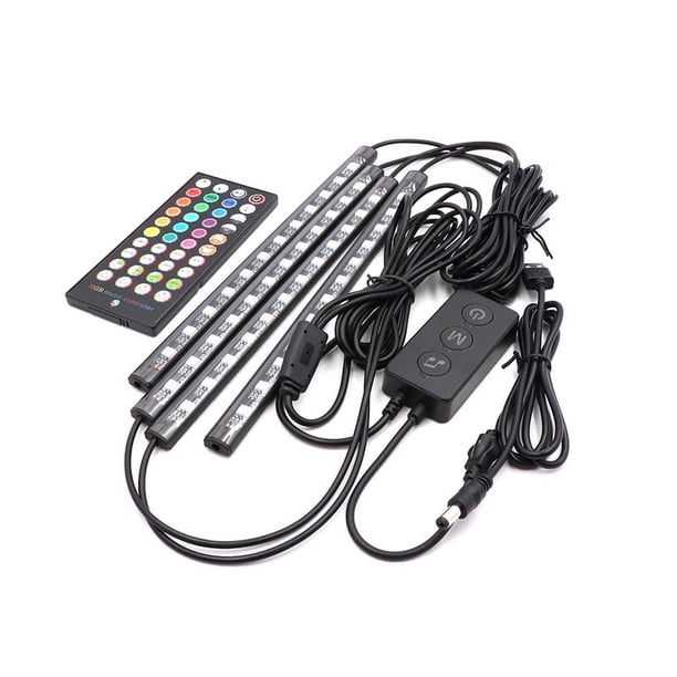 Luces interiores del coche Tira de luces LED para coche Barra de luces LED de bienvenida Tira de luces con aplicación Bluetooth tres en uno Luz ambiental interior USB para coche Luz de ritmo musical