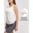 thumbnail image 6 of BALEAF Tankini Tops for Women High Neck Swim Top Modest Bathing Suit Top Long Tank Top for Swimming Star White 42, 6 of 7