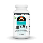 Source Naturals Ultra-Mag, 5-IN-1 Bioavailable Magnesium - Relaxes Muscles & Calms Nerves* - 120 Vegan Tablets