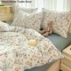 thumbnail image 5 of Juego de cama de flores botánicas frescas para niños y adultos, hojas, edredón de flores, 5 of 7