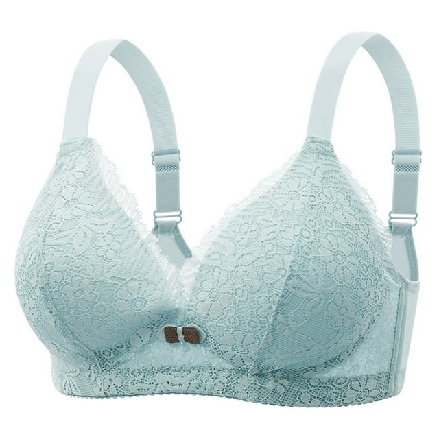Abcnature Women Daily Comfort Bras Embroidery Lace Thin Style Ventilate Back Buckle Bras without Steel Rim