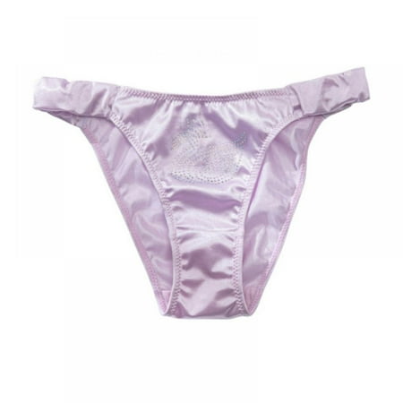 

Women s Sexy Satin String Bikini Underwear Shine Smooth Underwear