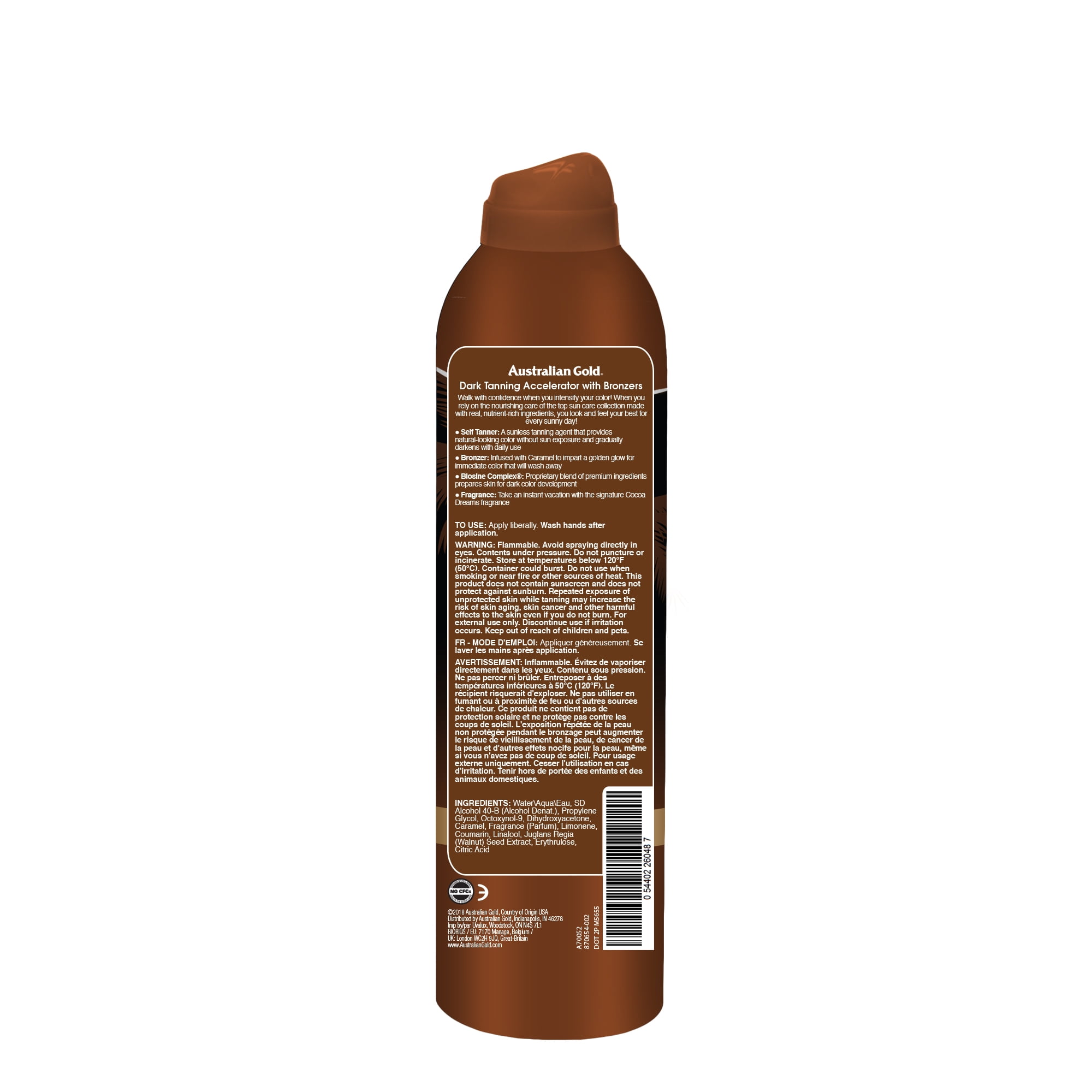 Tanning Accelerator Continuous Spray with Instant Bronzer Australian Gold Dark, 6 fl oz Walmart.com