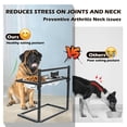 thumbnail image 4 of Cuencos Elevados para Perros Grandes con Soporte de Metal y Dos Cuencos de Acero Inoxidable 3000 ml, 4 of 5