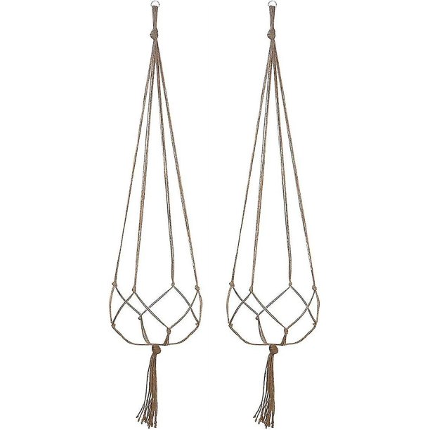 Juego de 2 cuerdas para colgar macetas, cuerdas colgantes para plantas, flores, interior, exterior, jardín, balcón, decoración de jardinería Hy